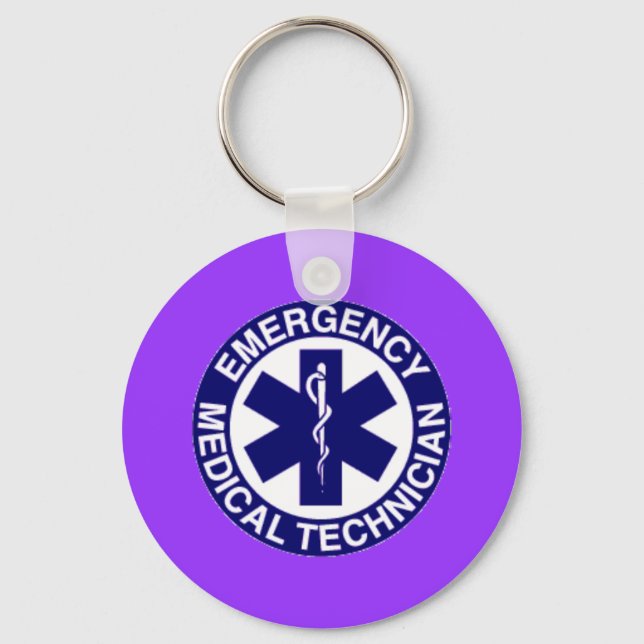 EMT Emergency Medical Technician Keychain (Front)