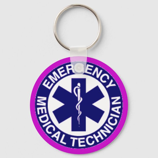EMT Emergency Medical Technician Keychain (Front)