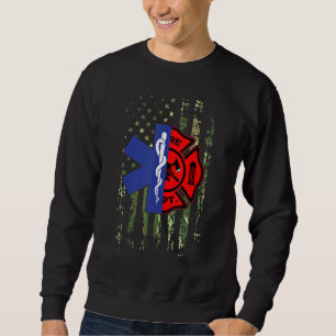Emt Firefighter Firefighter Camouflage Ems Parame Sweatshirt