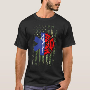 Emt Firefighter  Firefighter Camouflage Ems Parame T-Shirt