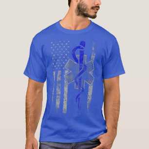 EMT  First Responder Flag  T-Shirt