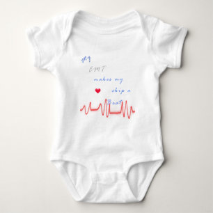 EMT heart beat Baby Bodysuit