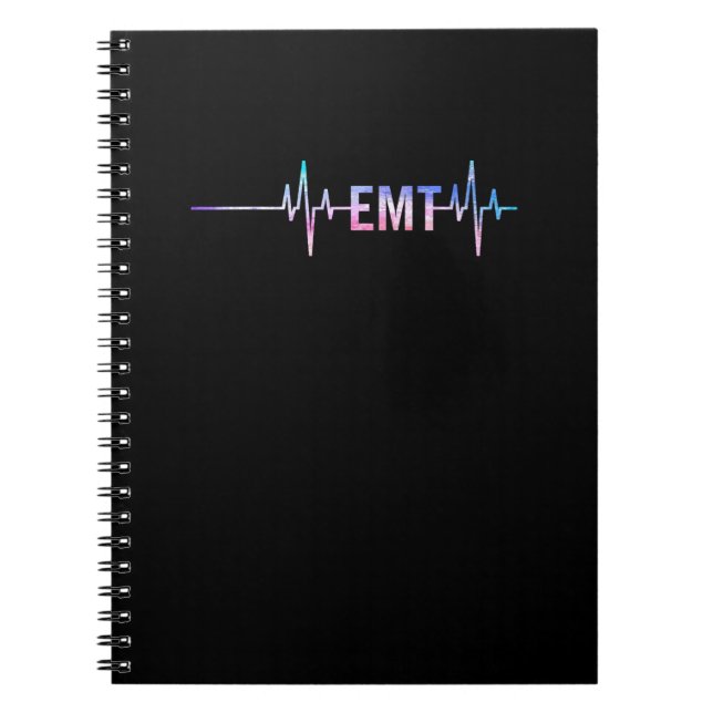 EMT Heartbeat Nurse Nursing Healthcare Worker Notebook (Front)