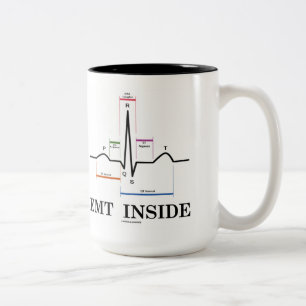 EMT Inside (Sinus Rhythm Electrocardiogram) Two-Tone Coffee Mug
