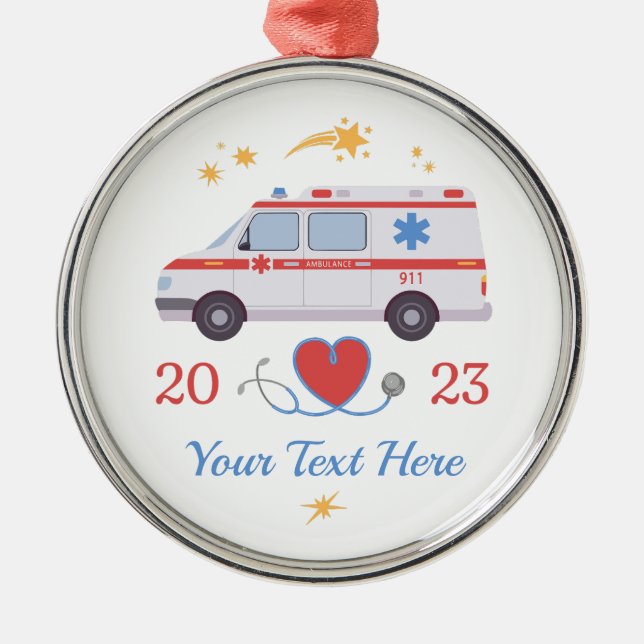 EMT Ornament Personalized Nurse Ornament (Front)
