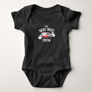 EMT Paramedic EMS Boo Boo Crew Ambulance Ghost Hal Baby Bodysuit