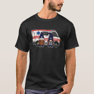EMT Paramedic EMS Gnomes Gnomies EMS Week First Re T-Shirt