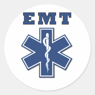EMT Star of Life Classic Round Sticker