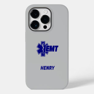 Emt Star of Life, firefighter Personalized Name iPhone 14 Pro Case