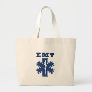 EMT Star of Life Large Tote Bag