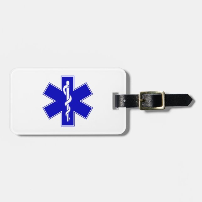EMT Star of Life Luggage Tag (Front Horizontal)