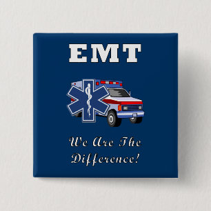 EMT We Are The Difference 2 Inch Square Button