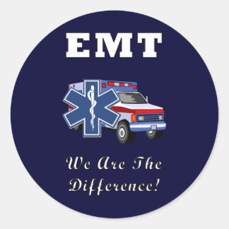 EMT We Are The Difference Classic Round Sticker