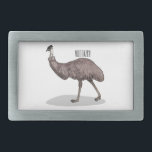 Emu bird cartoon illustration  belt buckle<br><div class="desc">Emu bird cartoon illustration</div>