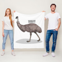 Emu bird cartoon illustration 