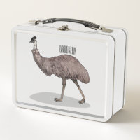 Emu bird cartoon illustration