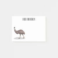 Emu bird cartoon illustration 
