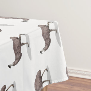 Emu bird cartoon illustration tablecloth