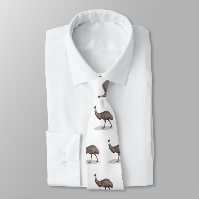 Emu bird cartoon illustration  tie (Tied)