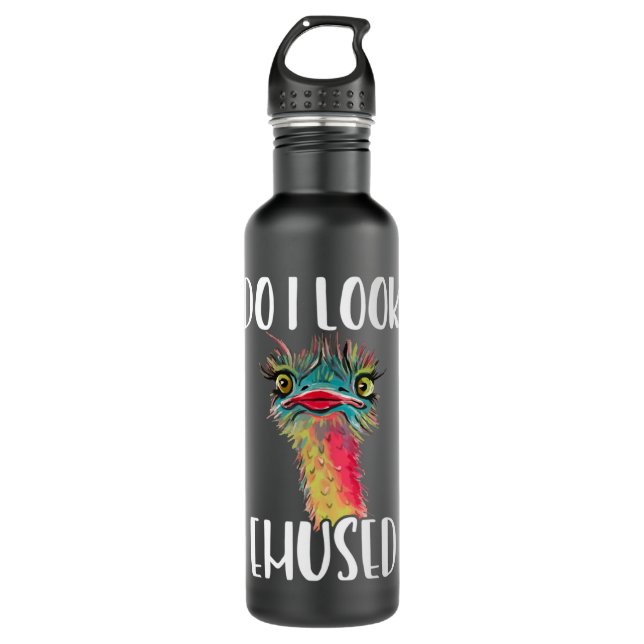 Emu Bird - Do I Look Emused Funny Cute Pullover Ho 710 Ml Water Bottle (Front)