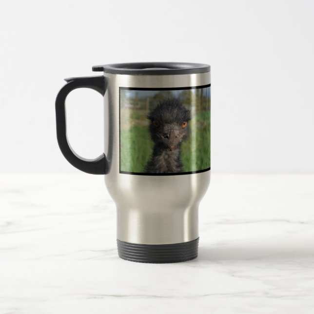 Emu Bird Travel Mug (Left)