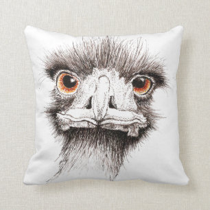 Emu by Inkspot Throw Pillow