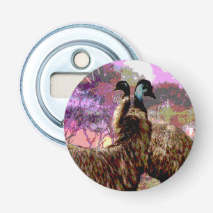 Emu Courtship Watercolour, Magnetic bottle opener