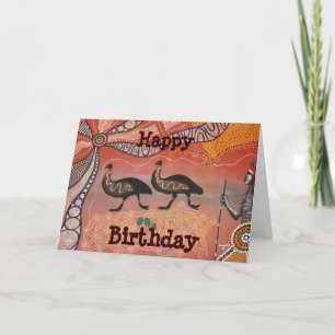 Emu Dreaming Birthday Card