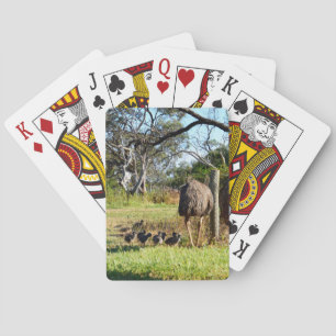 Emu Parents With Chicks,    Playing Cards
