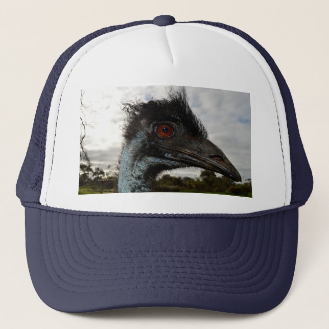 Emu Twinkle Face, Trucker Hat (Front)