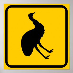 Emu Xing Sign Poster
