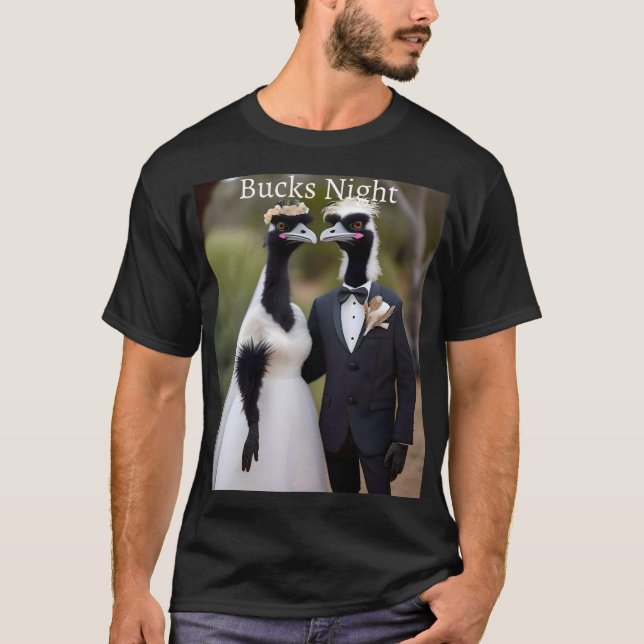Emus australien Mariage australien, T-shirt de nui (Devant)