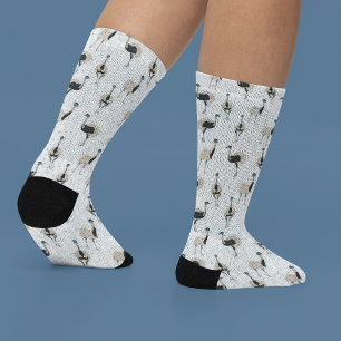 Emus Bird Lovers Patterned Socks
