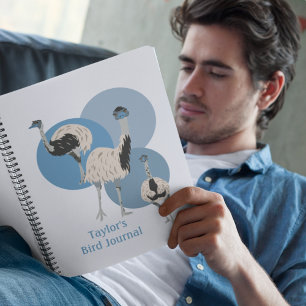 Emus Bird Lovers Personalized Notebook