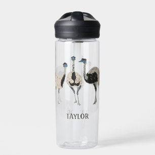 Emus Bird Lovers Personalized Water Bottle