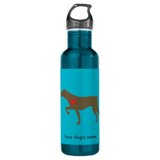 En Acier Inoxydable Bouteille d'eau de coeur de logo