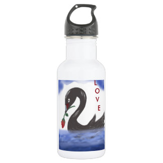 En Acier Inoxydable Bouteille d'eau de cygne d'amour