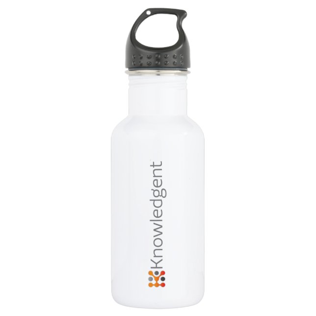 En Acier Inoxydable Bouteille d'eau de Knowledgent 18oz (Devant)