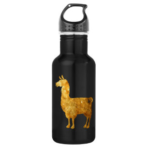 En Acier Inoxydable Bouteille d'eau de lama d'or