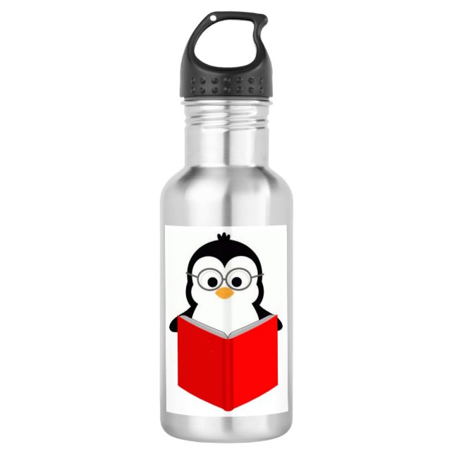 En Acier Inoxydable bouteille d'eau de pingouin (Devant)