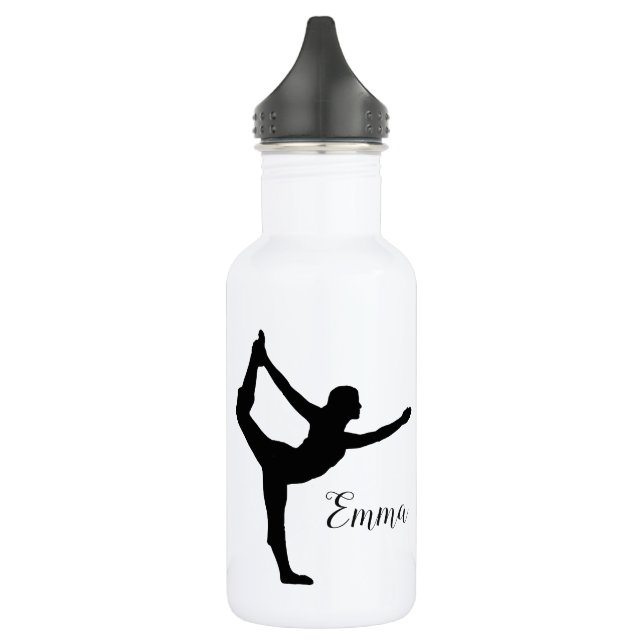 En Acier Inoxydable Bouteille d'eau de yoga personnalisée | Offre prat (Gauche)