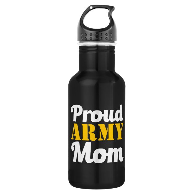 En Acier Inoxydable Bouteille d'eau fière de maman d'armée (Devant)