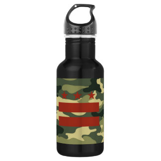 En Acier Inoxydable Bouteille d'eau réutilisable avec le drapeau de