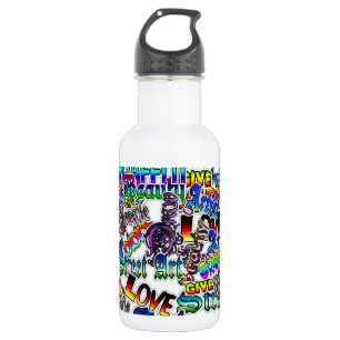 En Acier Inoxydable Street Art Graffiti Artiste Terme Bouteille d'eau