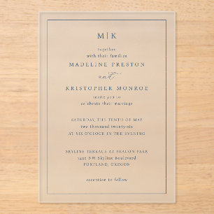 En Acrylique Faire Invitations Minimalistes Blanches