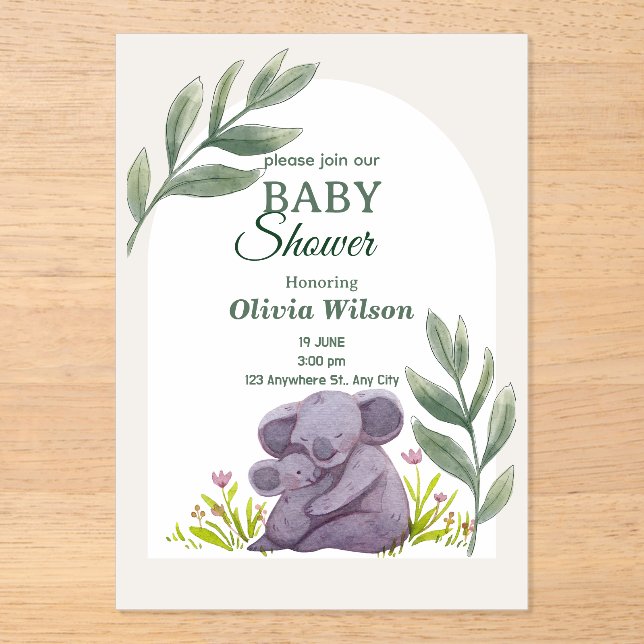 En Acrylique Invitations & Stationery Invitations & Announcemt (Recto)