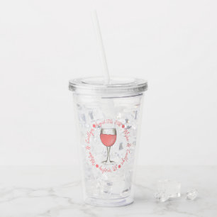 En Acrylique Verre rose Rosé Fête des mariées Mariage