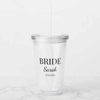 En Acrylique Verre Tumbler Minimaliste pour la Mariée Cadeau de