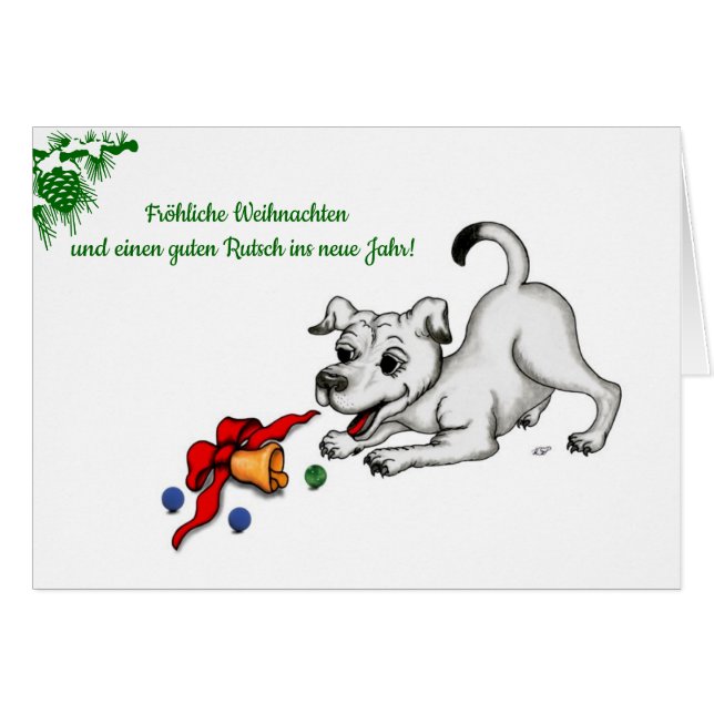 en allemand, Noël avec Chipe Cloche et Ball (Devant horizontal)