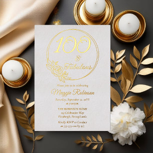 En Aluminium 100 ans et Fabuleux Invitation Anniversaire 100 an
